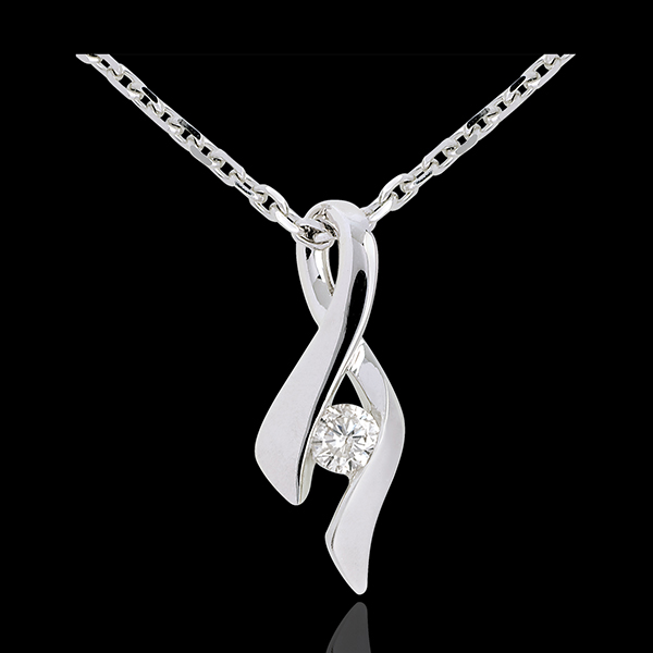 Pendentif Nid Précieux - Infini - or blanc 18 carats - diamant