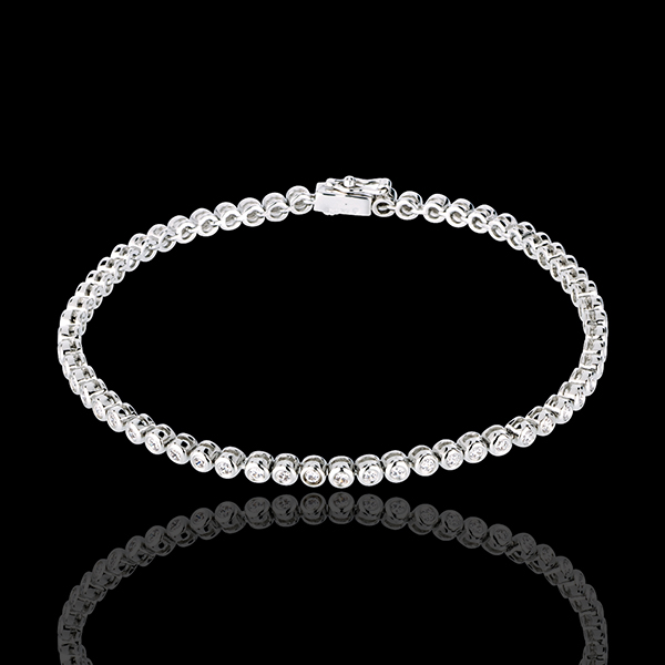 Bracelet Boulier diamants - or blanc 18 carats - 1.15 carats - 6