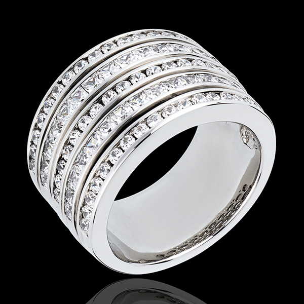 Bague Féérie - Voie Lactée - or blanc 18 carats pavée - 2.42