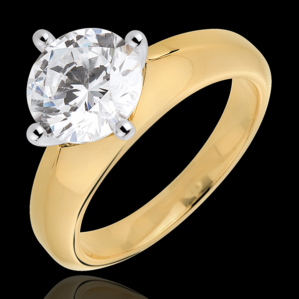 Solitaire or jaune 18 carats Daphnée