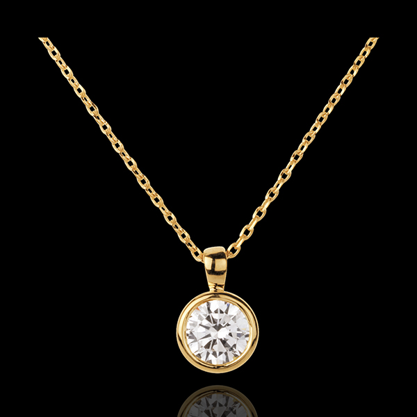 Collier Poupée Solitaire or jaune 18 carats