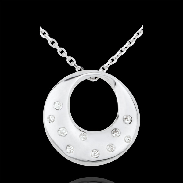 Collier Oracle or blanc 18 carats et diamants