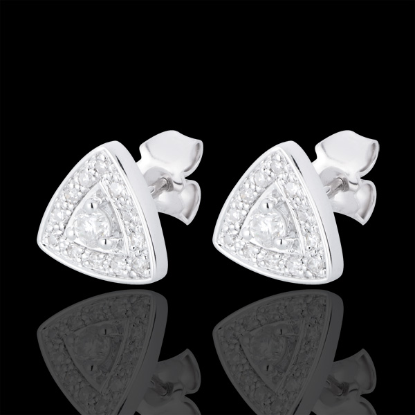 Boucles d'oreilles Première or blanc 18 carats et diamants