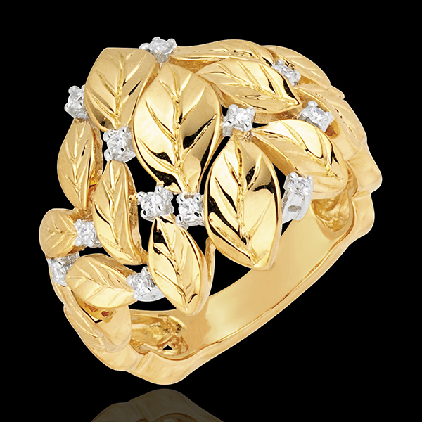 Bague Jardin Enchanté - Rosée précieuse - or jaune 18 carats