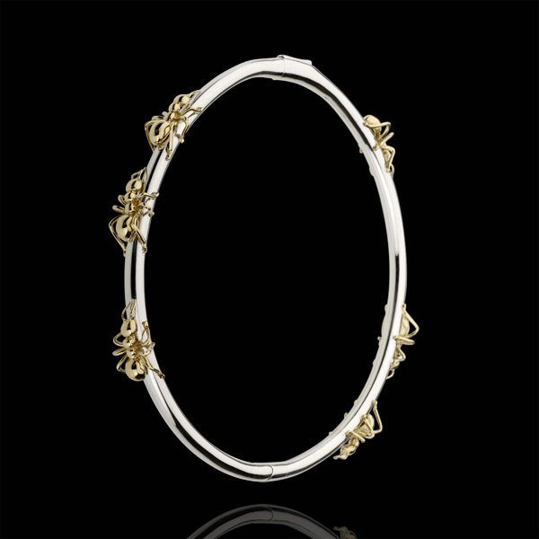 Bracelet Balade Imaginaire - Le Bal des Fourmis - or blanc et or