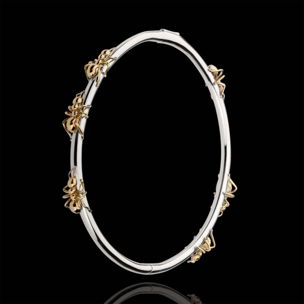 Bracelet Balade Imaginaire - Le Bal des Fourmis - or blanc et or