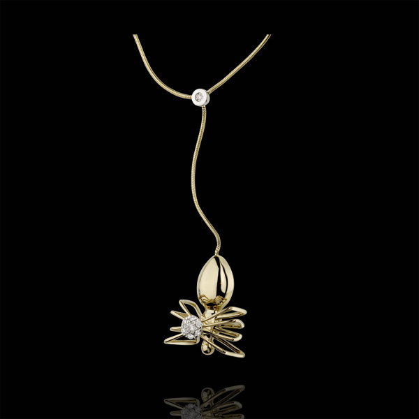 Collier Balade Imaginaire - Reine Araignée - or jaune 18 carats