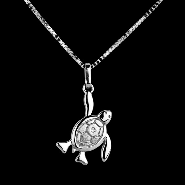 BÃ©bÃ© tortue - grande - or blanc 9 carats