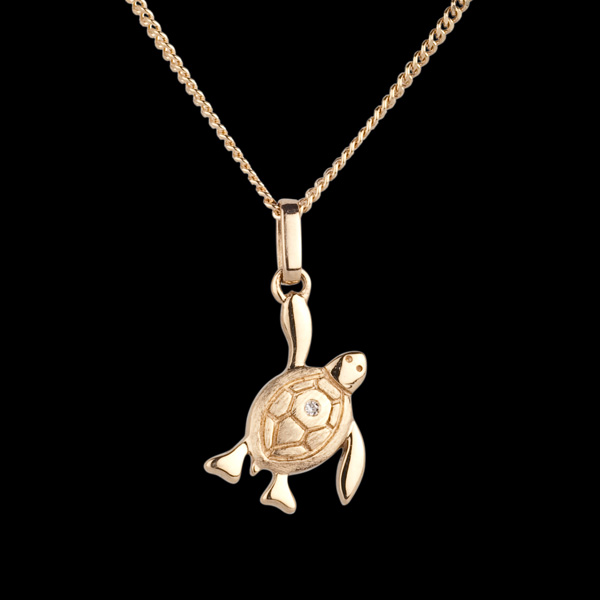 Bébé tortue - petite - or jaune 9 carats