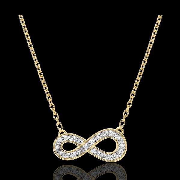 Collier Infini - or jaune 9 carats et diamants