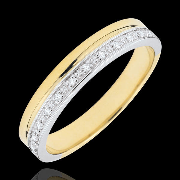 Alliance ElÃ©gance diamants - or blanc et or jaune 18 carats