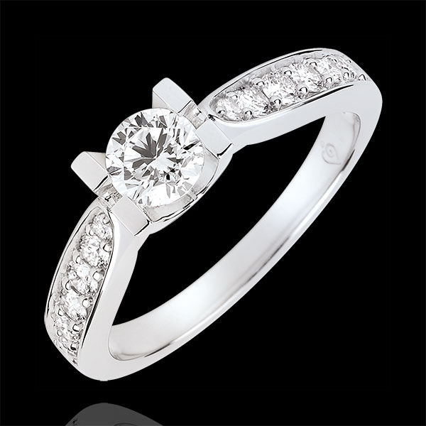 Bague de Fiançailles Solitaire Comtesse - diamant 0.4 carat - o