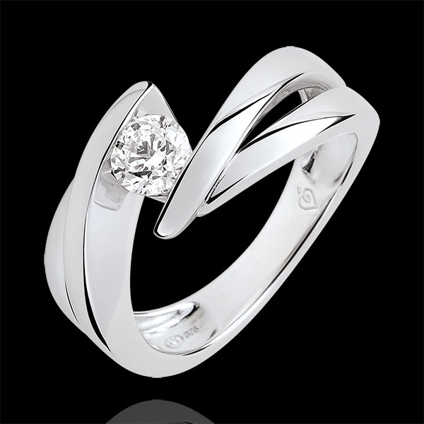 Solitaire Nid Précieux - Ondine - diamant 0.4 carat - or blanc