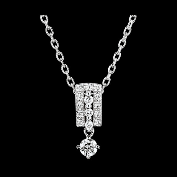 Collier Destinée - Médicis - diamants et or blanc 9 carats