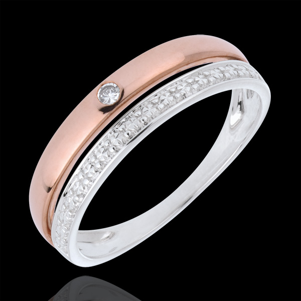 Alliance Coquette - or blanc et or rose 18 carats