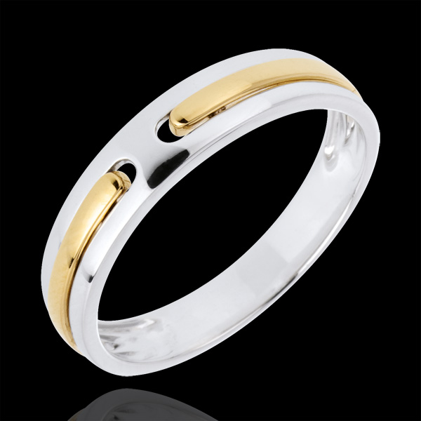 Alliance Promesse - tout or - or blanc et or jaune 18 carats