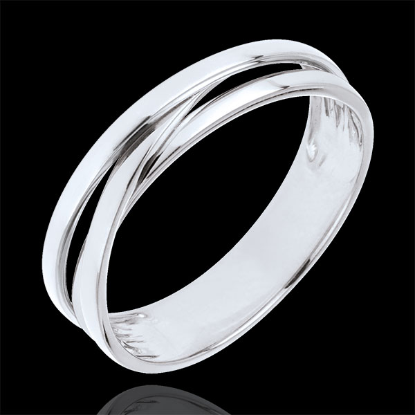 Alliance Saturne Trilogie variation - or blanc 9 carats