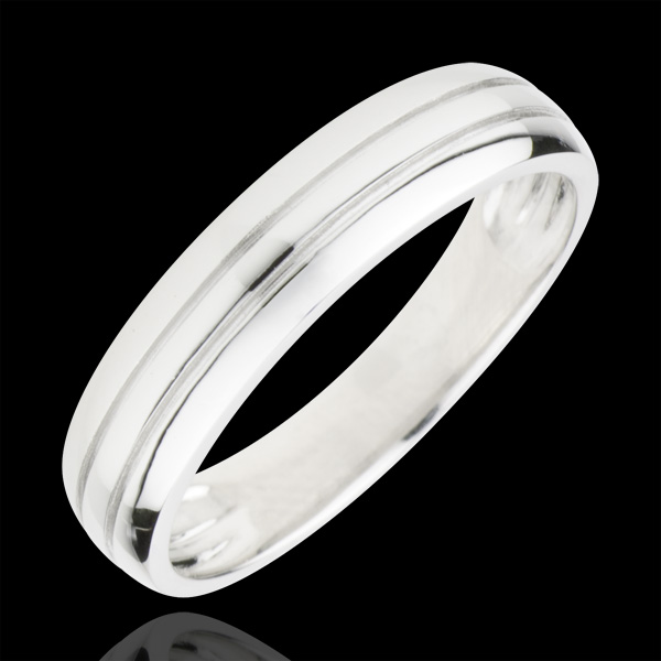 Alliance homme Cronos or blanc 9 carats