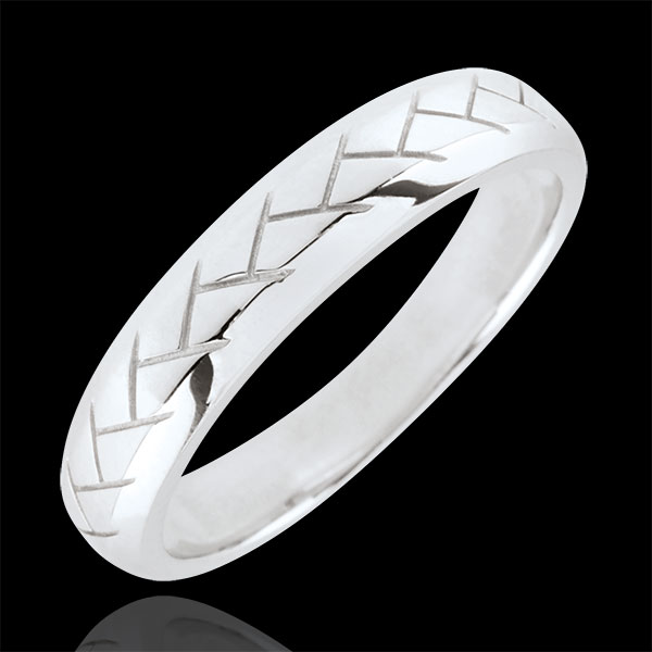 Alliance Tissage or blanc 9 carats