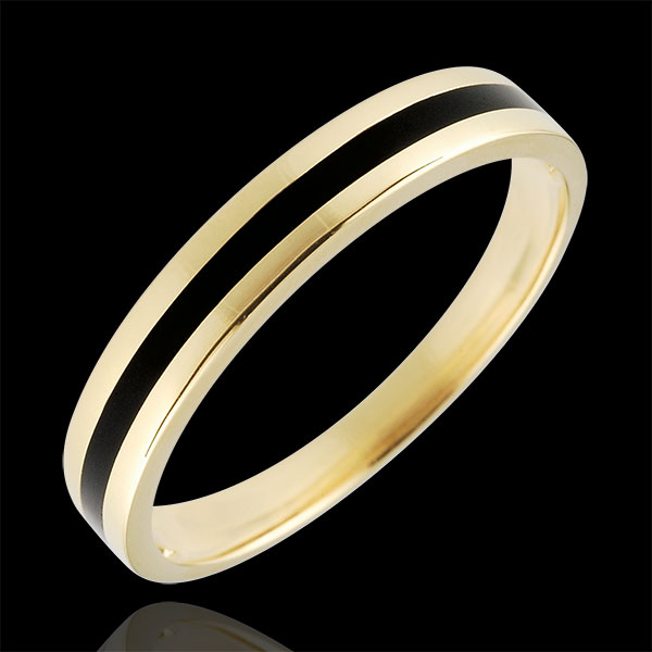 Alliance or Homme Clair Obscur - Une ligne - or jaune 9 carats e