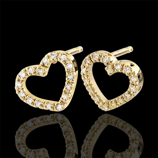 Boucles d'oreilles Coeurs Zadig or jaune 9 carats