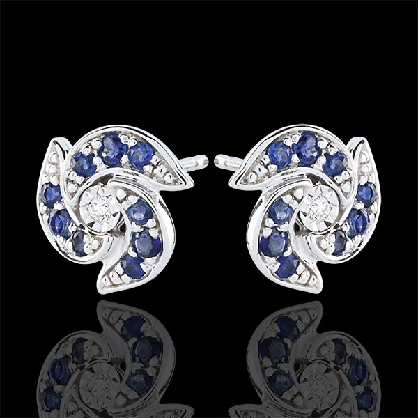 Boucles d'oreilles Rinaka - or blanc 9 carats