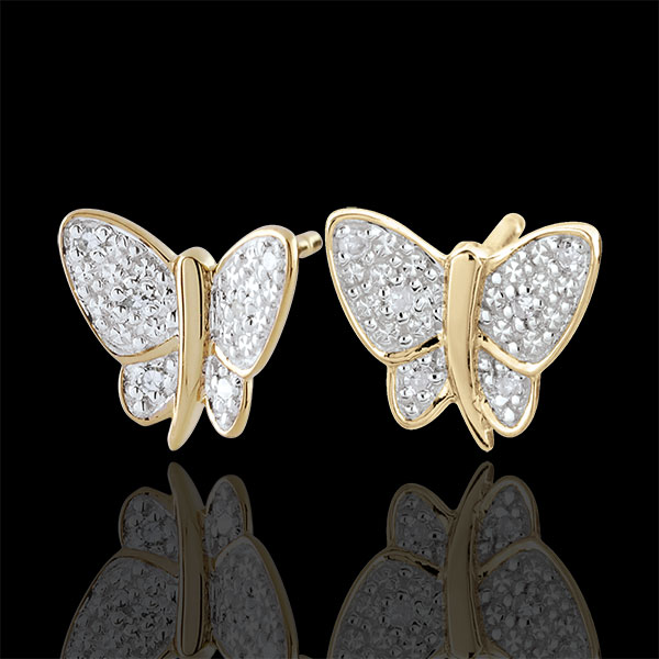 Boucles d'oreilles Balade Imaginaire - Papillon Musicien - 2 ors