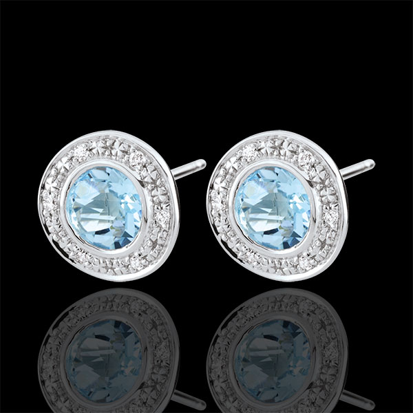 Boucles d'oreilles Odina - or blanc 9 carats