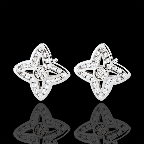 Boucles d'oreilles Tala - or blanc 9 carats