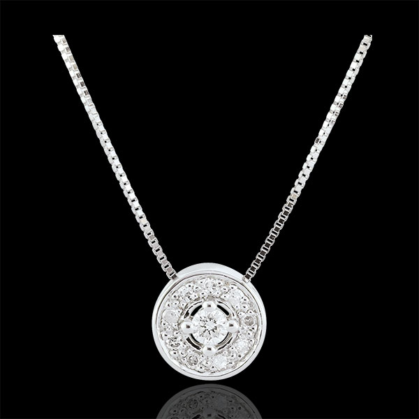 Collier Destinée - Ludmila - or blanc 9 carats et diamants