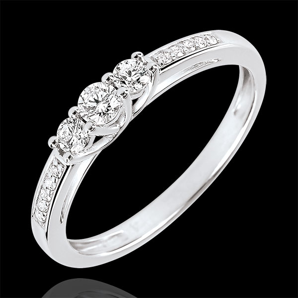 Bague Trilogie Lavia - or blanc 18 carats