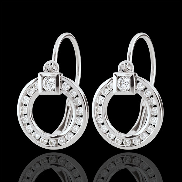 Boucle d'oreilles Lutine - or blanc 9 carats