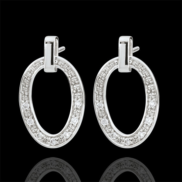 Boucles d'oreilles Ovalia - or blanc 18 carats