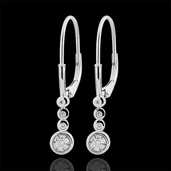 Boucles d'oreilles diamants Irissa - or blanc 18 carats