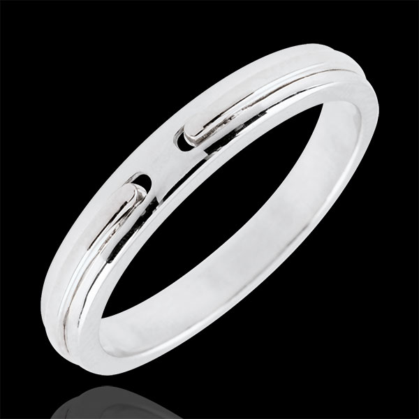 Alliance Promesse - or blanc 18 carats - petit modèle