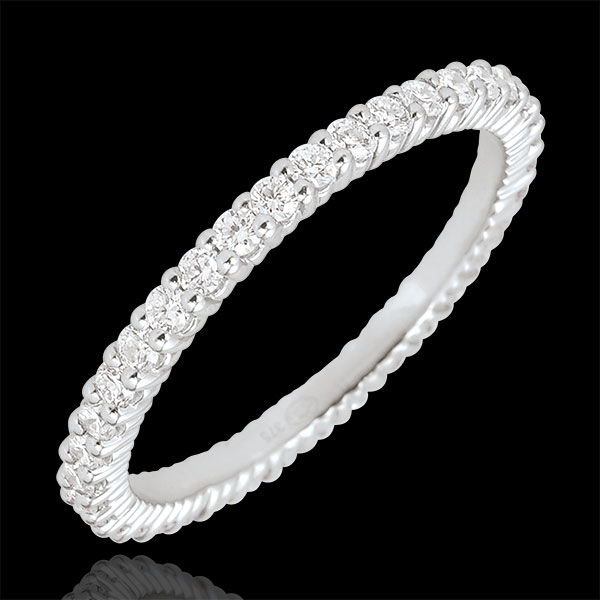 Alliance or blanc 18 carats Radieuse - 38 diamants - 0.57 carat