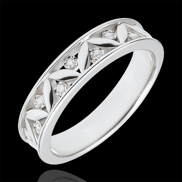 Alliance Fraicheur - Rome Antique - or blanc 9 carats -7 Diamant
