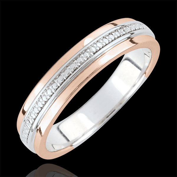 Alliance Romantique - or blanc et or rose 9 carats